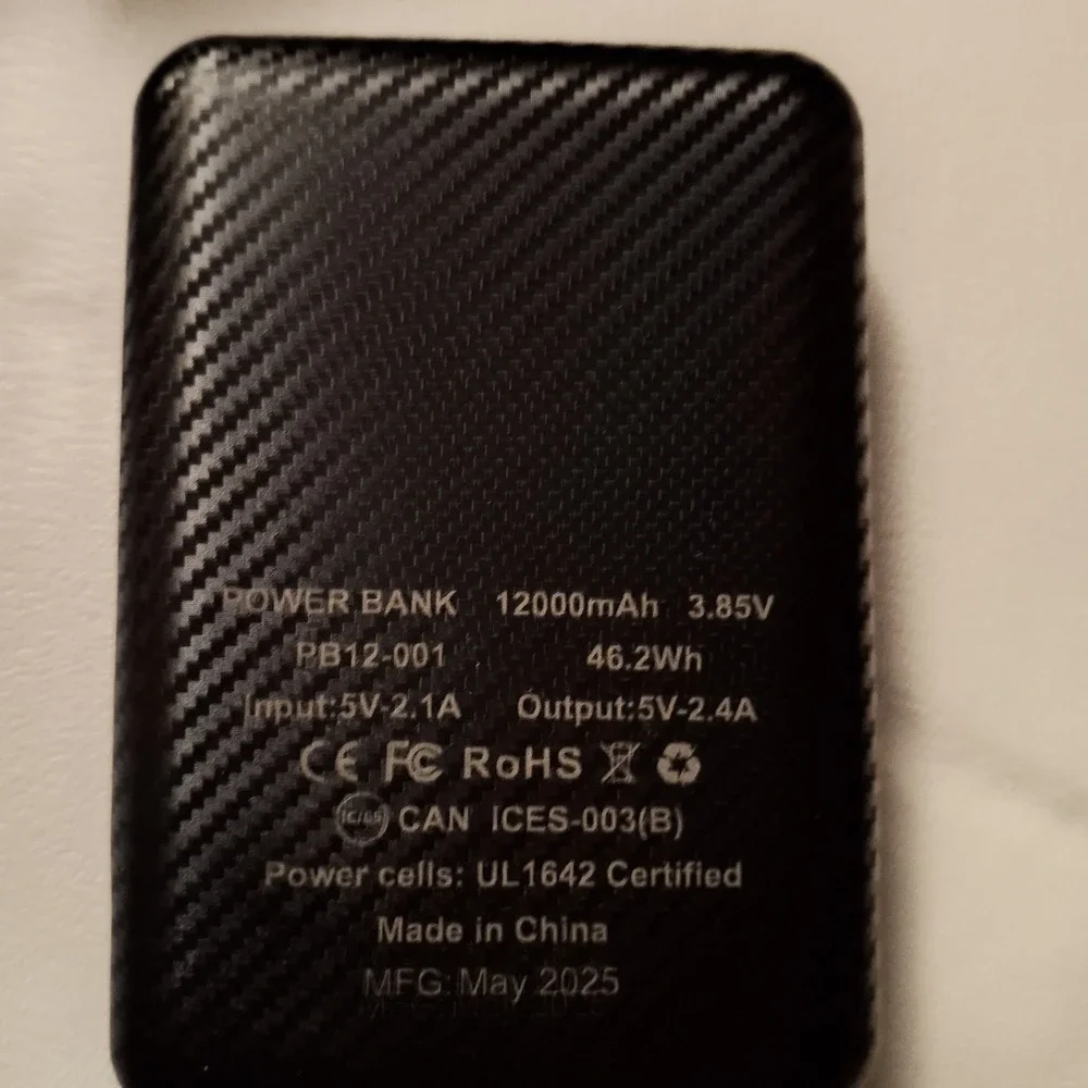 Portable Power Bank 12000mAh USB Charger Heated Vest Jacket 3.8V Battery Pack